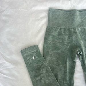Gym Shark Green Camo Leggings